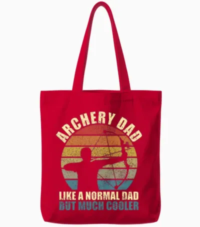 Archery Dad Retro Archer Tote Bags - Red