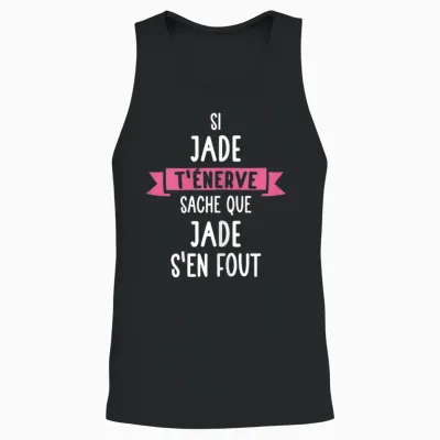 Gift Woman Humour Custom Name Jade T-Shirt, Black, Female X-Small Unisex Tank Top - Black