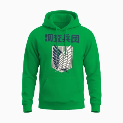 Attack on Titan Season 3 Alternative Scout Regiment Anime Unisex Hoodie - Irish Green
