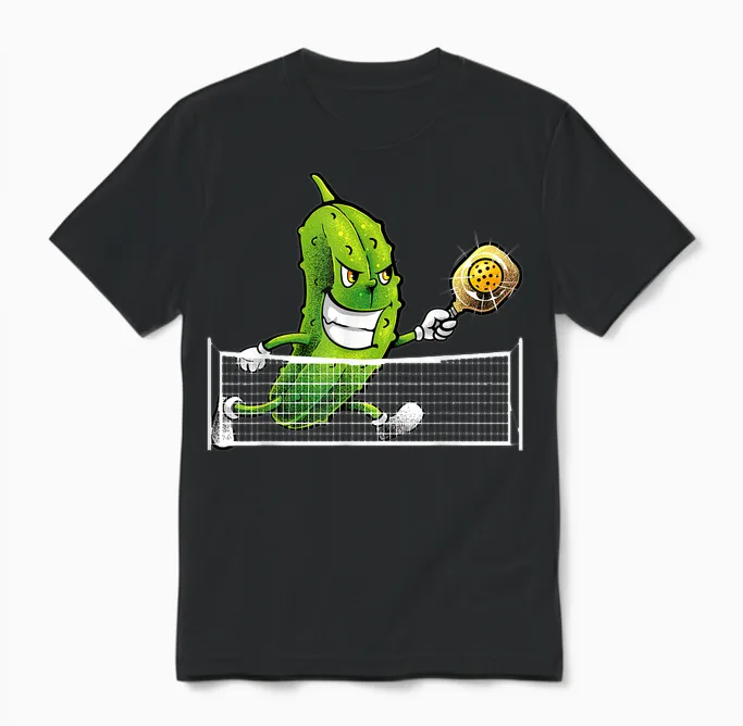 Cute Pickleball for Men Women Racket Sport Pickleball Lover Unisex T-Shirt in Black