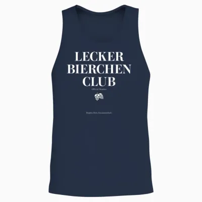 Lecker Bierchen Club. Hopfen Malz Zusammenhalt Lustiges Bier Unisex Tank Top - Navy