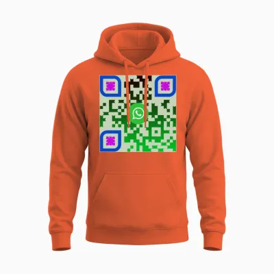 Qr Code 1 Unisex Hoodie - Orange