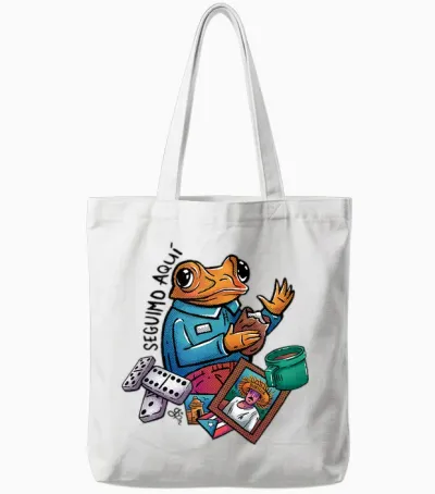 Sapo Concho Seguimo Aqui Puerto Rico Bandera Boricua Tote Bags - White