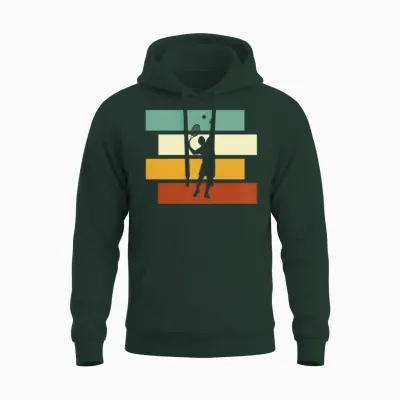 Tennis Retro Unisex Hoodie - Forest