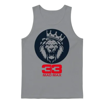 Max Verstappen 33 Lion Unisex Tank Top - Sport Grey