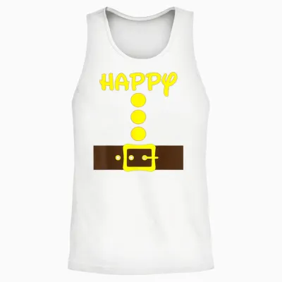 Dwarf Easy Halloween Men Women Kids Group Costume Matching Unisex Tank Top - White
