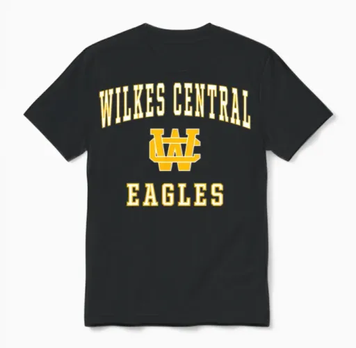 Wilkes Central High School Eagles C1 Unisex T-Shirt in Black