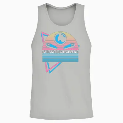 Pinball Machine Retro Unisex Tank Top - Ash