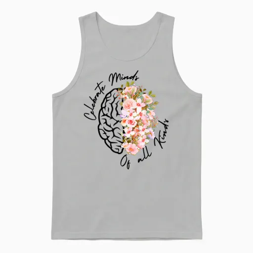 Célébrez Les Esprits De Toutes Sortes De Sensibilisation à La Neurodiversité De L'autisme Unisex Tank Top - Ash