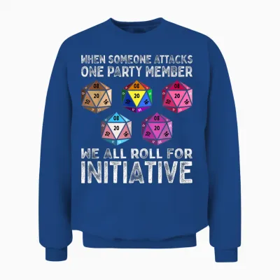 Wenn Jemand Ein Gruppenmitglied Angreift D20 Dice Lgbtq Ally Unisex Sweatshirt - Royal