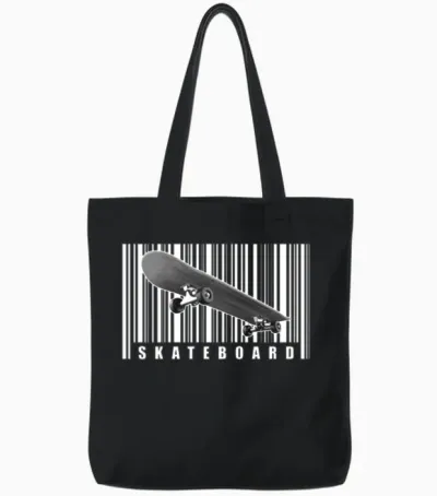 Skateboard Skateboarder Skateboarding Skater Tote Bags - Black