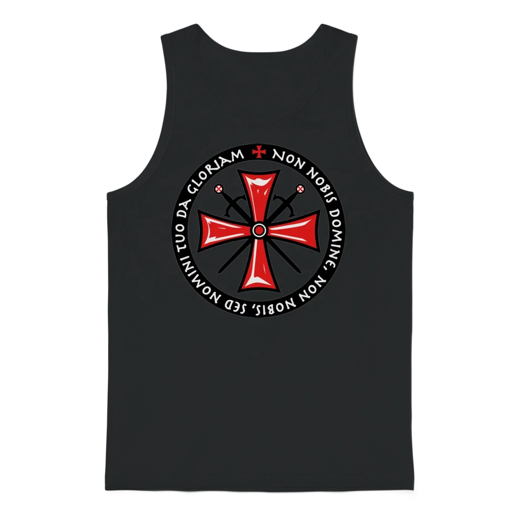 Cross Knights Templar Unisex Tank Top - Black