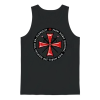 Cross Knights Templar Unisex Tank Top - Black – 1