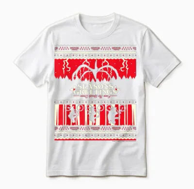 Stranger Things Wishes Christmas Wishes to the Upside Down Unisex T-Shirt - White