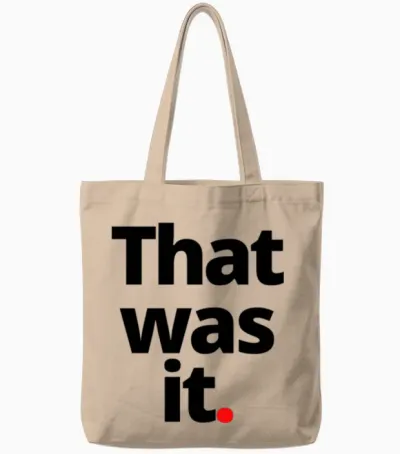 That Was It Nature Retro 80s Tote Bags - Natural