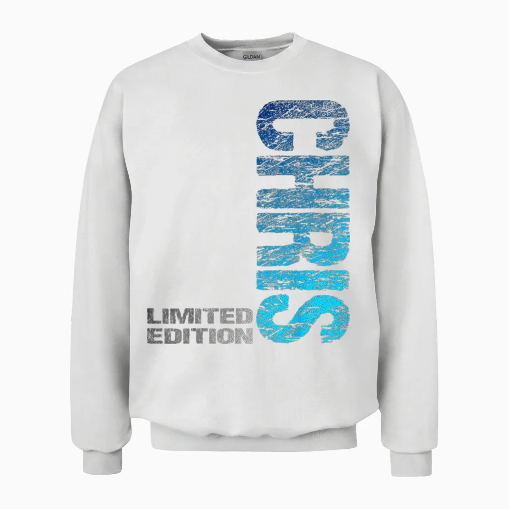 Chris Christian Name Vorname Junge Mann Geburtstag Unisex Sweatshirt in White