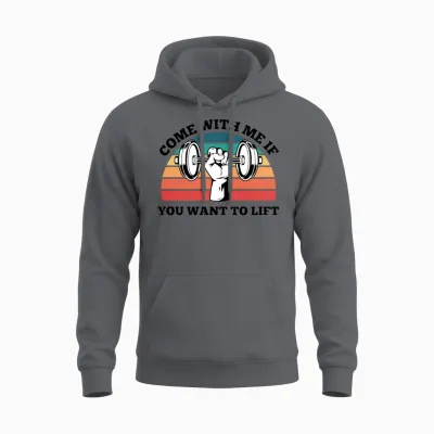 Come with Me if You Want to Lift Unisex Hoodie - Charcoal