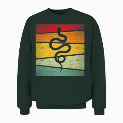 Snake Retro Unisex Sweatshirt - Forest