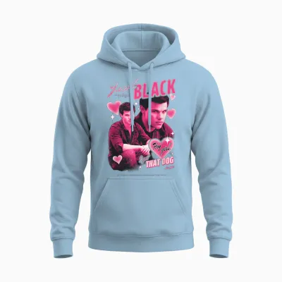 Twilight Team Jacob Pink Hearts Valentine's Day Crush Movie Unisex Hoodie - Light Blue