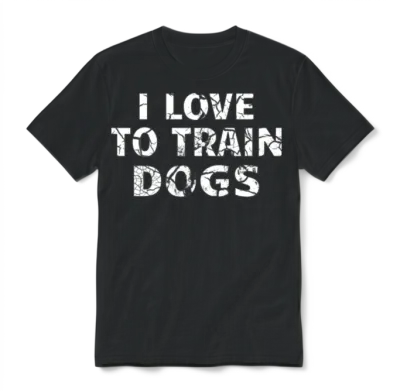 Dog Trainer / Dog Training: I Love to Train Dogs Unisex T-Shirt - Black