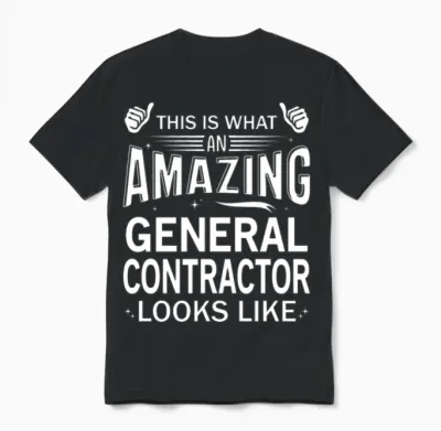 Amazing General Contractor Unisex T-Shirt - Black