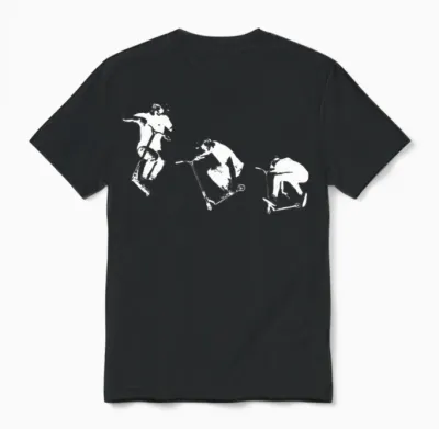 Scooter Stunt Gift Unisex T-Shirt - Black