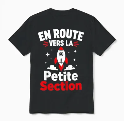 Enfant Humour Maternelle élève Rentrée Des Classes Petite Section Unisex T-Shirt - Black