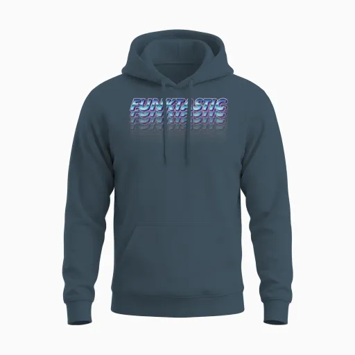 Funktastic Retro Unisex Hoodie - Dark Heather