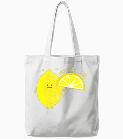 Funny Lemon Tote Bags - White