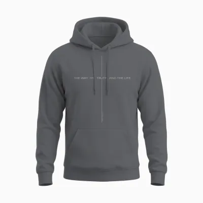 Jesus Is King the Way the Truth Life Design Back Unisex Hoodie - Charcoal