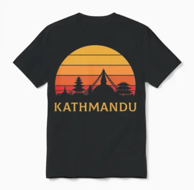 Kathmandu Nepal, Nepalese Nepal Unisex T-Shirt - Black