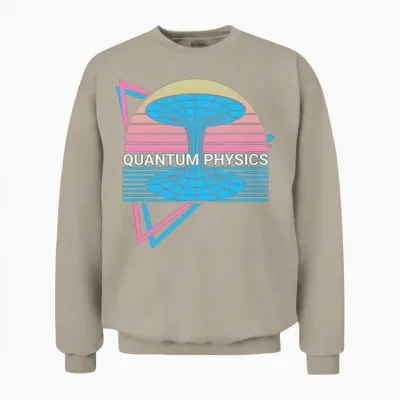 Quantum Physics Retro Unisex Sweatshirt - Sand