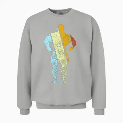 Bodybuilding Retro Unisex Sweatshirt - Ash