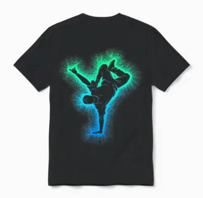 Breakdance Breakdancing Boys' T-Shirt, Black, S Unisex T-Shirt - Black