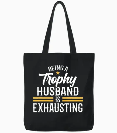 Wedding Anniversary Graphic for Husbandwedding Ann Tote Bags - Black