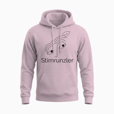 Stirnrunzler Leaf (black) Unisex Hoodie - Light Pink