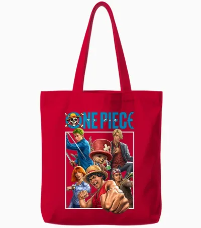One Piece Group Box Tote Bags - Red