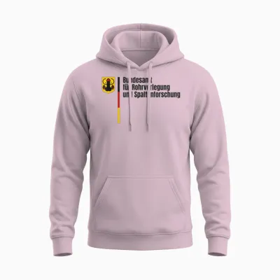 German Federal Office for Pipe Laying and Crevice Research Funny T-Shirt, Gray Unisex Hoodie - Light Pink
