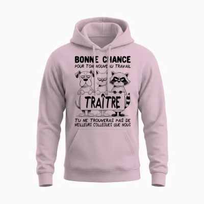 Departure Colleague Work - New Job | Traitor Unisex Hoodie - Light Pink