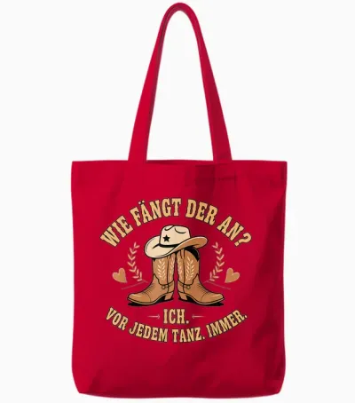 Line Dance Damen Sprüche Western Country Tanzen Dancer Tanz Tote Bags - Red