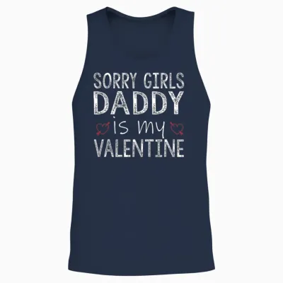 Valentines Day, Valentine Retro Unisex Tank Top - Navy