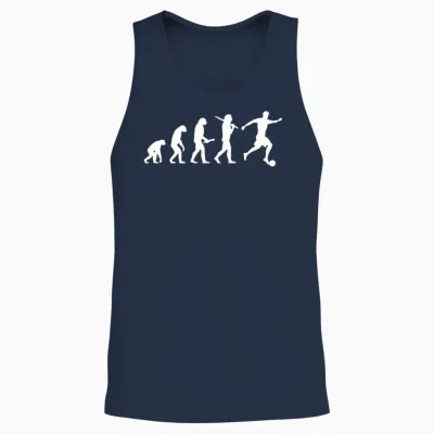 Funny Football Evolution Unisex Tank Top - Navy