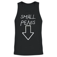 Small Penis Unisex Tank Top - Black – 2