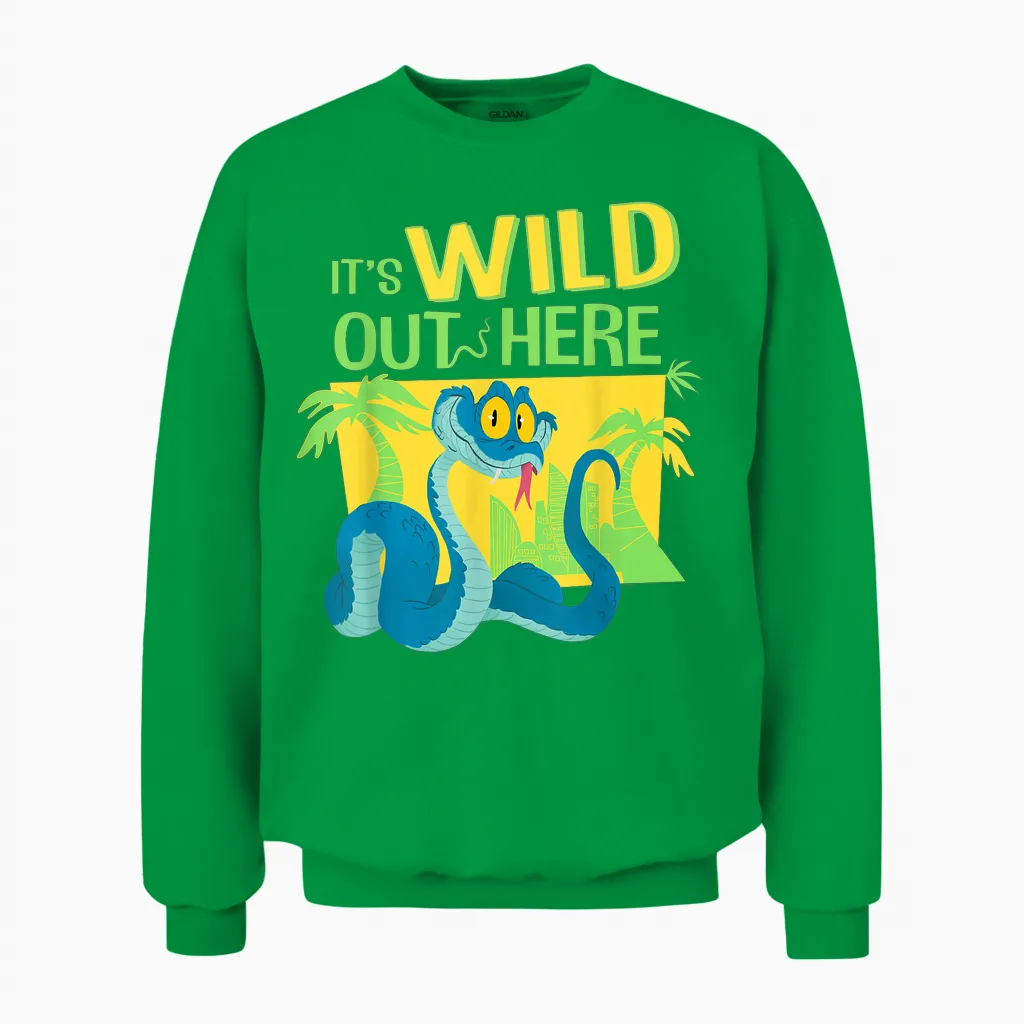 Disney Zootopia 2 Gary De'snake "it's Wild Out Here" Funny Unisex Sweatshirt in Irish Green