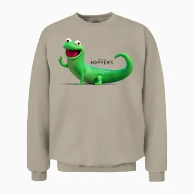 Disney Pixar Hoppers Tom Lizard Smiling Happy Pose Unisex Sweatshirt - Sand
