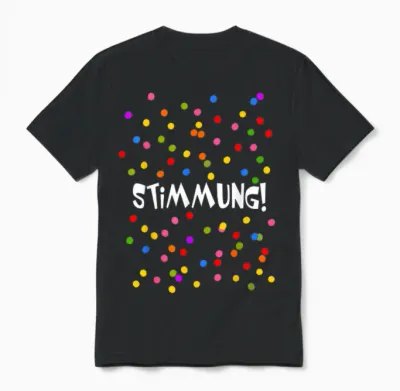 Stimmung Konfetti Silvester Karneval Kostüm Fasching Lustig Unisex T-Shirt - Black