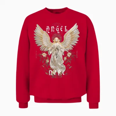 Guardian Angel Wings Angel Wings Saint Angel T-Shirt, Black Unisex Sweatshirt - Red