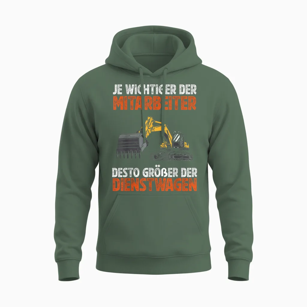 Mann Baggerfahrer Kleidung - Herren T-Shirt, Schwarz, S, Klassisch, Kurzarm, Witziges Bagger Bauarbeiter Design Unisex Hoodie in Military Green