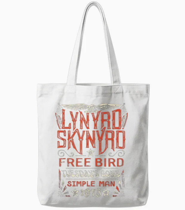 Lynyrd Skynyrd - Free Bird Tuesday's Gone Simple Man Songs Tote Bags in White