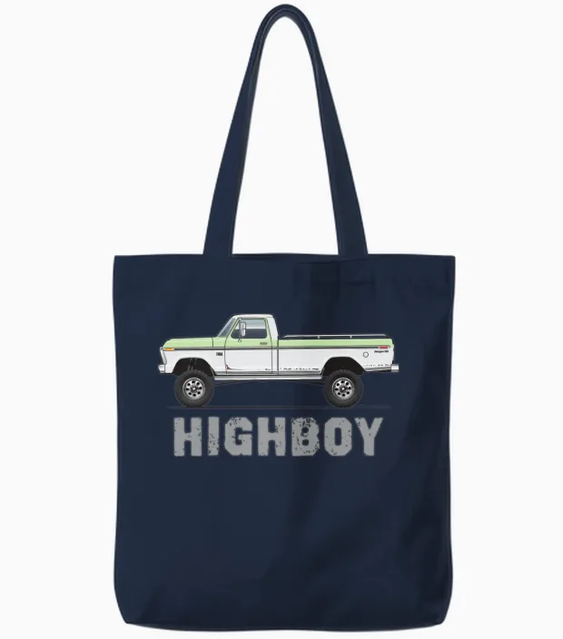 Highboy Winter Green Tote Bags in Navy